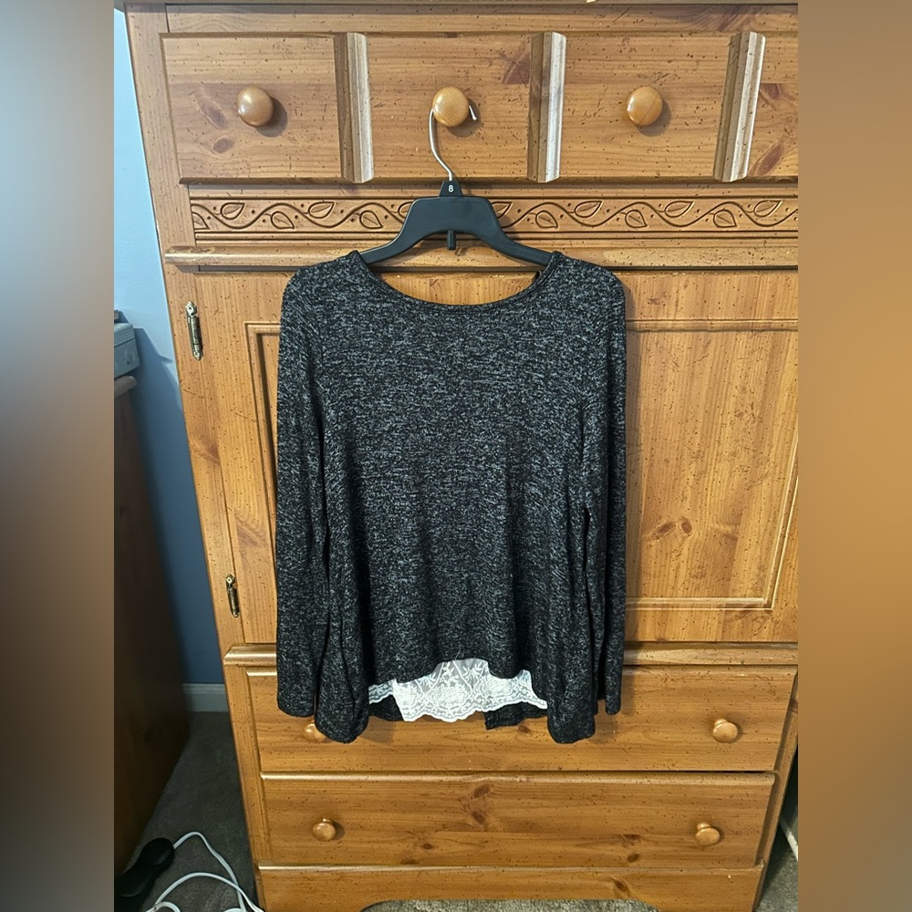 Long sleeve, sheer back top